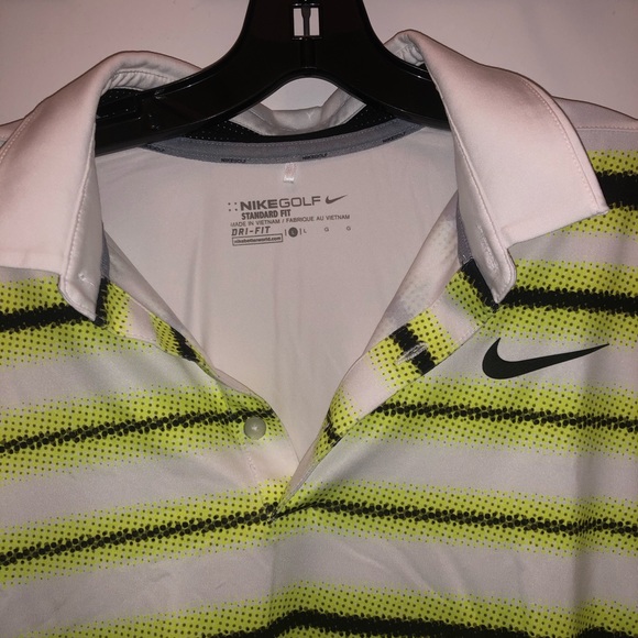 Men's Nike Golf Dryfit striped polo - Picture 2 of 6